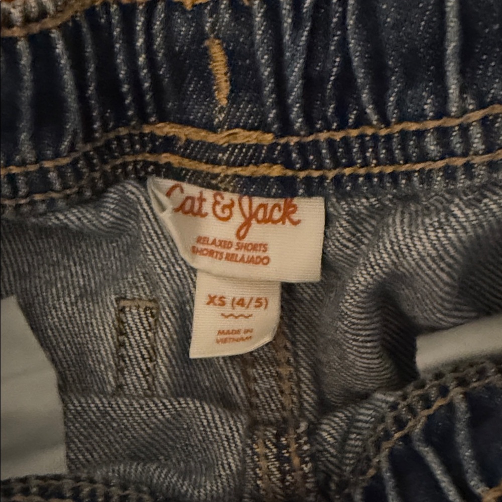 Cat & Jack Kids Denim Shorts - Dark Blue and Light Blue - Picture 2 of 2